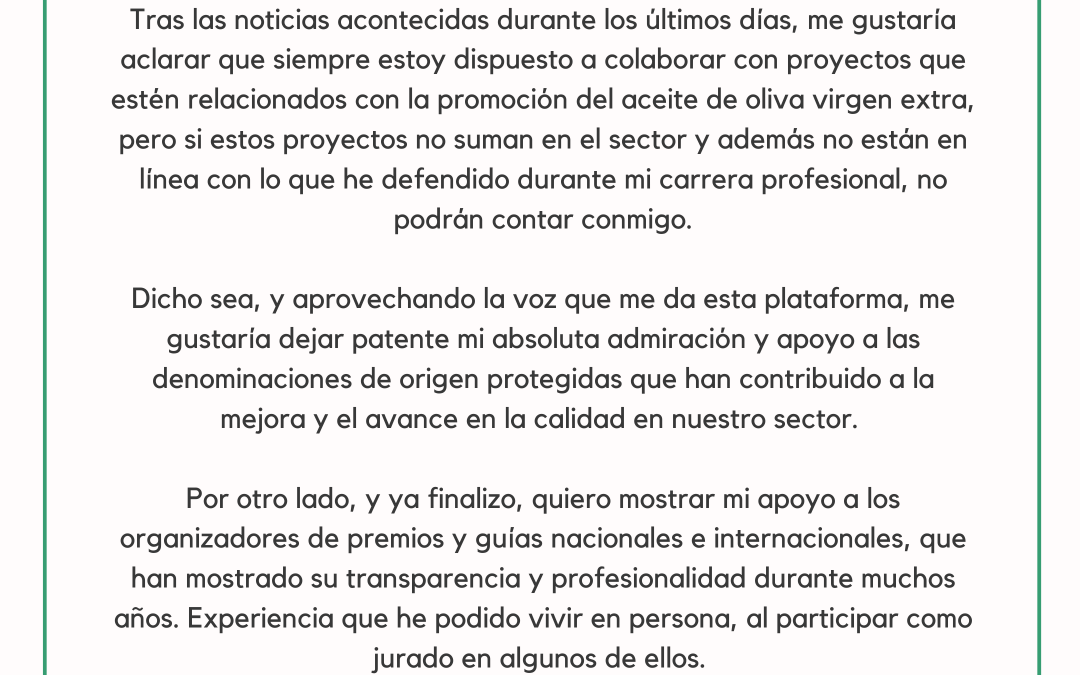 Comunicado de Marino Uceda